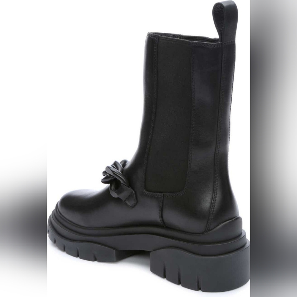 Ash Squall Chain Chelsea Boot Black Womens NIB Size 9 - Picture 12 of 14